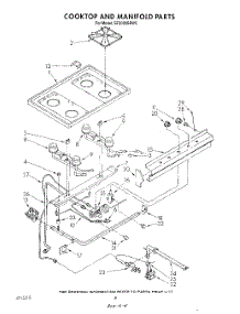 06 - Cook Top And Manifold , Literature parts for Whirlpool Range SF3020SRW5 from AppliancePartsPros.com