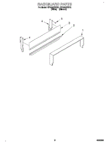 05 - Backguard parts for Whirlpool Range SF3020SWW2 from AppliancePartsPros.com