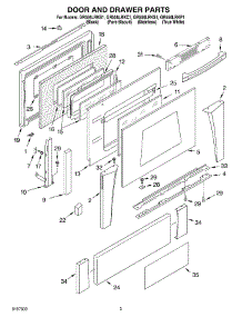 02 - Door And Drawer Parts parts for Whirlpool Range GR556LRKC1 from AppliancePartsPros.com