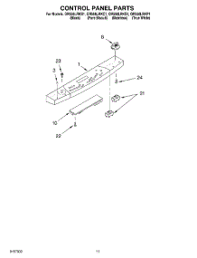07 - Control Panel Parts, Miscellaneous Parts parts for Whirlpool Range GR556LRKC1 from AppliancePartsPros.com