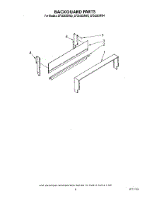 04 - Backguard parts for Whirlpool Range SF3020SRW3 from AppliancePartsPros.com