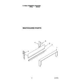 03 - Backguard parts for Whirlpool Range SF3020SWN3 from AppliancePartsPros.com