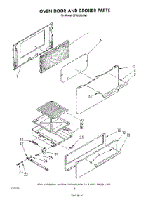 05 - Oven Door And Broiler parts for Whirlpool Range SF3020SRW1 from AppliancePartsPros.com