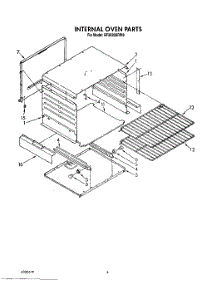 03 - Internal Oven parts for Whirlpool Range SF3020SRW6 from AppliancePartsPros.com