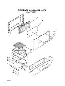 05 - Oven Door And Broiler parts for Whirlpool Range SF3020SRW6 from AppliancePartsPros.com