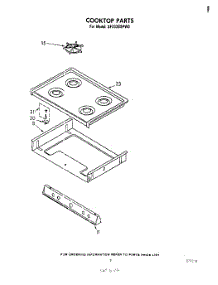 06 - Cooktop parts for Whirlpool Range SF3020SPW0 from AppliancePartsPros.com