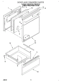 03 - Door And Drawer parts for Whirlpool Range RF364BBDQ0 from AppliancePartsPros.com