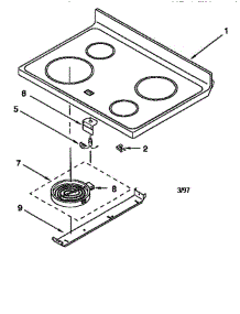 Cooktop parts for Whirlpool Range RF364BXEQO from AppliancePartsPros.com