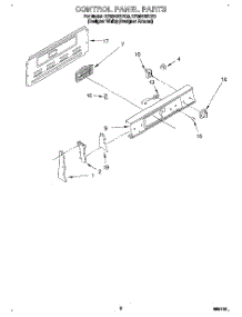 02 - Control Panel parts for Whirlpool Range RF364BBDZ0 from AppliancePartsPros.com
