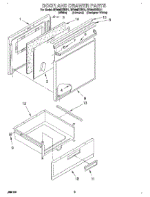 03 - Door And Drawer parts for Whirlpool Range RF364BXBN1 from AppliancePartsPros.com