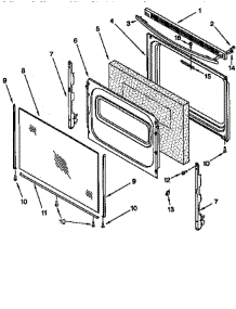 Door parts for Whirlpool Range RF364BXEZO from AppliancePartsPros.com