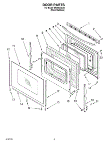 03 - Door Parts parts for Whirlpool Range GR465LXLS0 from AppliancePartsPros.com