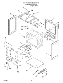 03 - Chassis parts for Whirlpool Range 4RF302BXGQ1 from AppliancePartsPros.com