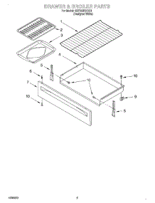 04 - Drawer And Broiler parts for Whirlpool Range 4RF302BXGQ1 from AppliancePartsPros.com