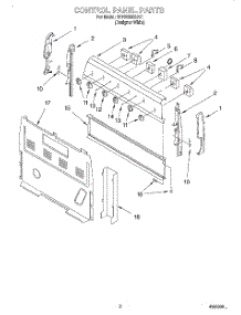 02 - Control Panel parts for Whirlpool Range 4RF302BXEQ1 from AppliancePartsPros.com