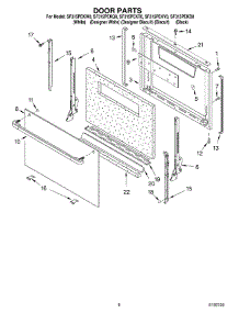06 - Door parts for Whirlpool Range SF315PEKQ0 from AppliancePartsPros.com
