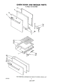 05 - Oven Door And Broiler parts for Whirlpool Range SF315EEPW0 from AppliancePartsPros.com