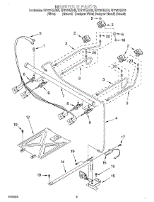 03 - Manifold parts for Whirlpool Range SF315PEGT6 from AppliancePartsPros.com
