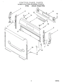02 - Control Panel parts for Whirlpool Range SF315PEGW0 from AppliancePartsPros.com