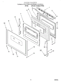 06 - Door, Lit / Optional parts for Whirlpool Range SF315PEGW0 from AppliancePartsPros.com