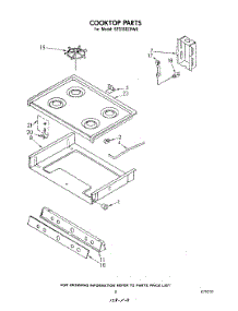 06 - Cooktop parts for Whirlpool Range SF315EEPW0 from AppliancePartsPros.com