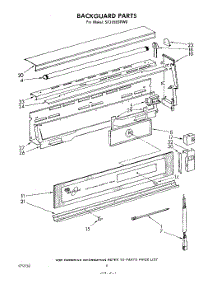 04 - Backguard parts for Whirlpool Range SF315ESPW0 from AppliancePartsPros.com