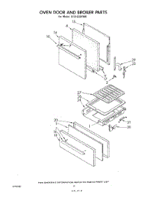 05 - Oven Door And Broiler parts for Whirlpool Range SF315ESPW0 from AppliancePartsPros.com