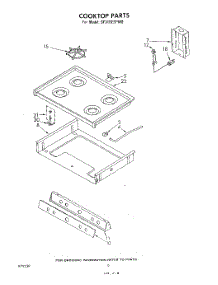 06 - Cooktop parts for Whirlpool Range SF315ESPW0 from AppliancePartsPros.com