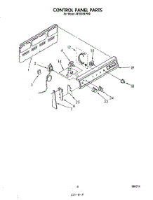 03 - Control Panel parts for Whirlpool Range RF303BXPW0 from AppliancePartsPros.com