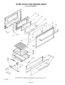 05 - Oven Door And Broiler parts for Whirlpool Range SF315EERW1 from AppliancePartsPros.com