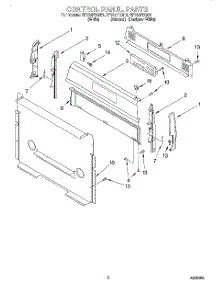 02 - Control Panel parts for Whirlpool Range SF315PEGW1 from AppliancePartsPros.com