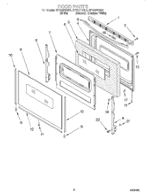 06 - Door, Lit / Optional parts for Whirlpool Range SF315PEGW1 from AppliancePartsPros.com