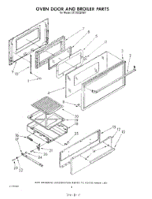 05 - Oven Door And Broiler parts for Whirlpool Range SF315ESRW1 from AppliancePartsPros.com