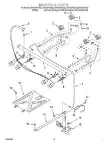 03 - Manifold parts for Whirlpool Range SF315PEGT5 from AppliancePartsPros.com