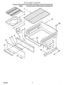 05 - Broiler parts for Whirlpool Range SF315PEGT5 from AppliancePartsPros.com