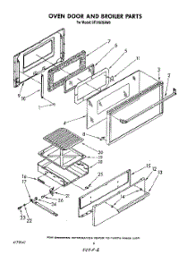05 - Oven Door And Broiler parts for Whirlpool Range SF315ESRW0 from AppliancePartsPros.com