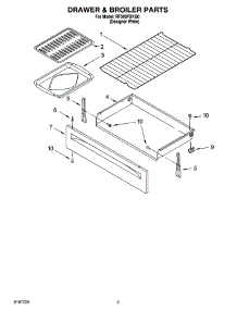 04 - Drawer & Broiler Parts parts for Whirlpool Range RF303PXKQ0 from AppliancePartsPros.com
