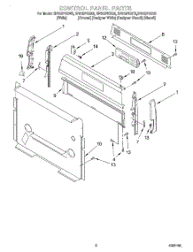 02 - Control Panel parts for Whirlpool Range SF315PEGN5 from AppliancePartsPros.com
