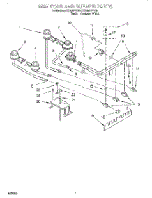 04 - Manifold And Burner parts for Whirlpool Range SS385PEEQ2 from AppliancePartsPros.com