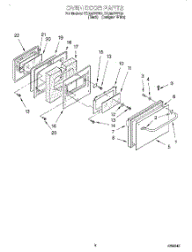 05 - Oven Door parts for Whirlpool Range SS385PEEQ2 from AppliancePartsPros.com