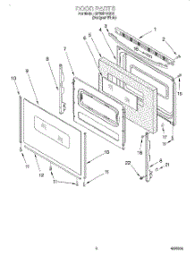 06 - Door, Lit / Optional parts for Whirlpool Range SF303PEGQ1 from AppliancePartsPros.com