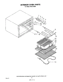 05 - Interior parts for Whirlpool Range RHE6760P from AppliancePartsPros.com