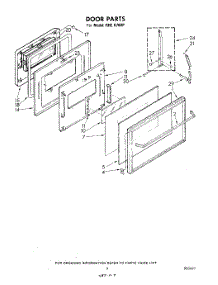 06 - Door parts for Whirlpool Range RHE6760P from AppliancePartsPros.com