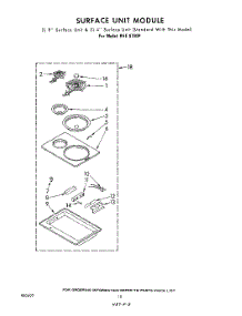 07 - Surface Unit parts for Whirlpool Range RHE6760P from AppliancePartsPros.com
