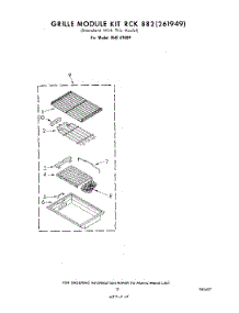 10 - Grille Rck 882 (261949) parts for Whirlpool Range RHE6760P from AppliancePartsPros.com