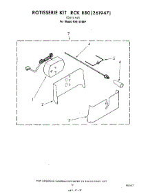 12 - Rotisserie Rck 880 (261947) , Lit / Optional parts for Whirlpool Range RHE6760P from AppliancePartsPros.com