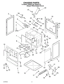 03 - Chassis parts for Whirlpool Range GR458LXLT0 from AppliancePartsPros.com