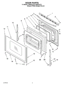 04 - Door parts for Whirlpool Range GR458LXLT0 from AppliancePartsPros.com