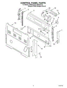 02 - Control Panel parts for Whirlpool Range GR458LXLQ0 from AppliancePartsPros.com