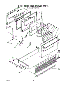 05 - Oven Door And Drawer parts for Whirlpool Range RF4700XWW0 from AppliancePartsPros.com
